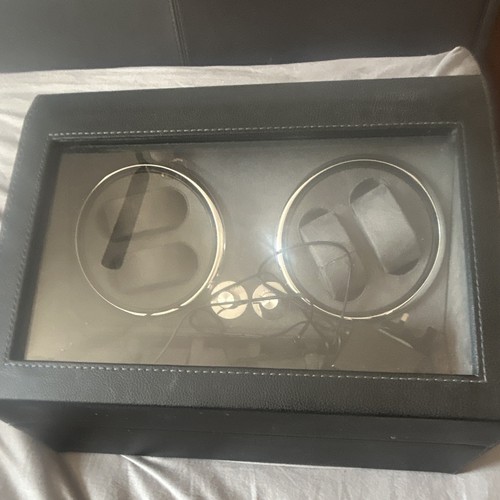 Black watch winder display - black,